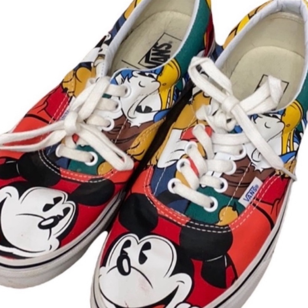 Vans Disney Collab Mickey and Friends Era Donald Goofy Pluto Mens 8.5 Womens 10